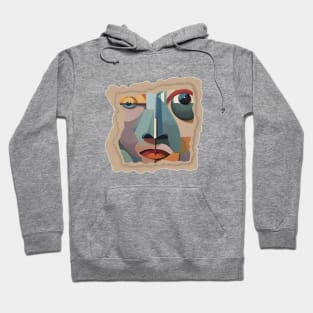 Cubist Abstract Face Hoodie